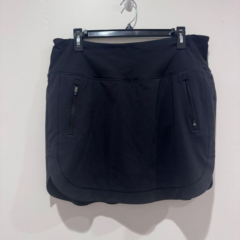Athleta Black Fairway Golf Skort 16" Size Large Athletic Activewear Skirt